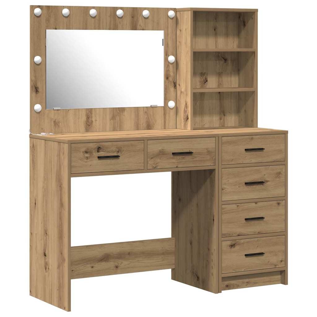 Schminktisch mit Regal Weiß 78,5 x 41 x 135 cm Holzwerkstoff