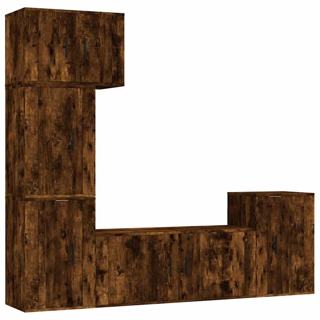 5-tlg. TV-Schrank-Set Weiß Holzwerkstoff