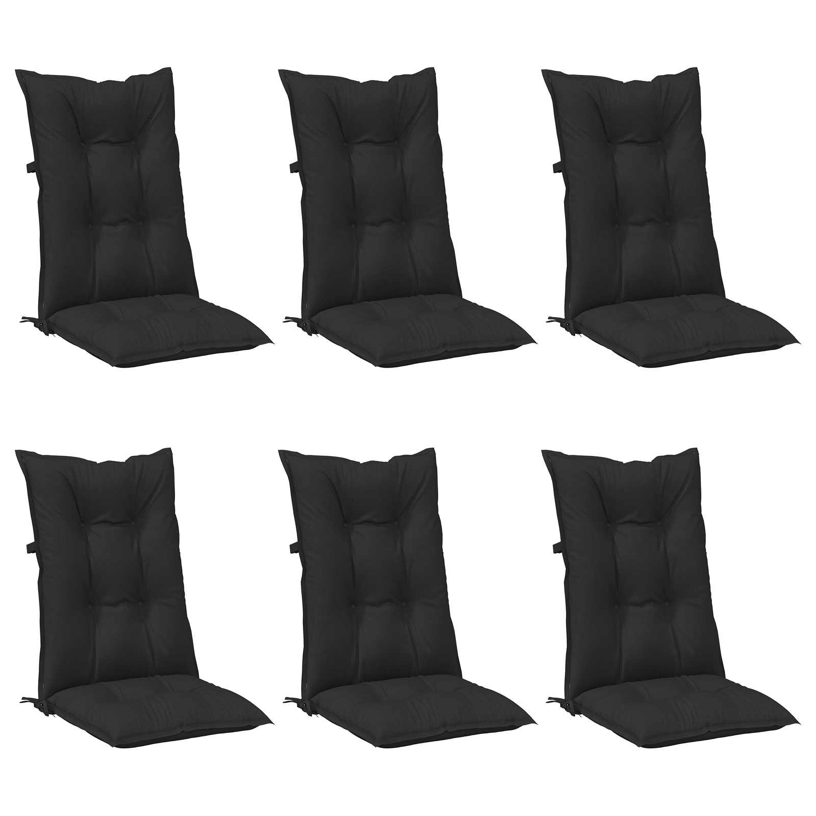Hochlehner-Auflagen 2 Stk. Melange Anthrazit 120x50x7cm Stoff