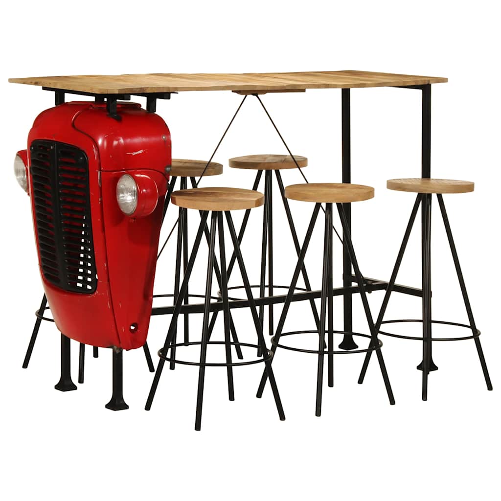 5-tlg. Bar-Set Massivholz Mango