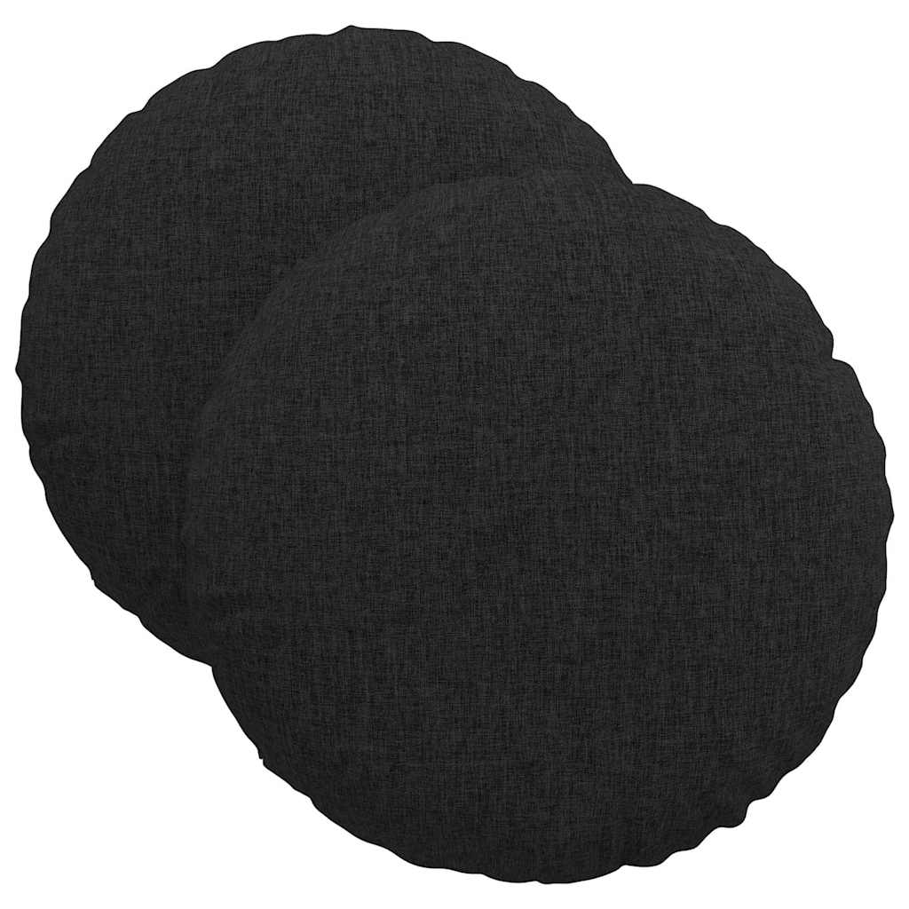 Sitzkissen 2 pcs Hellgrau Ø30 x 13 cm Stoff