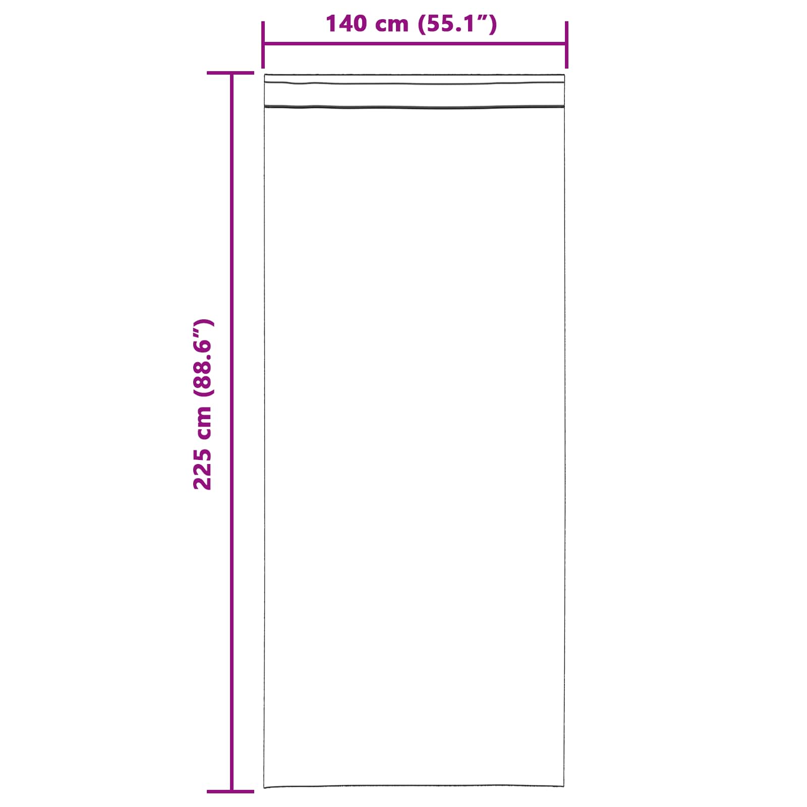 Verdunkelungsvorhänge 2 pcs Schwarz 140 x 140 cm Samt