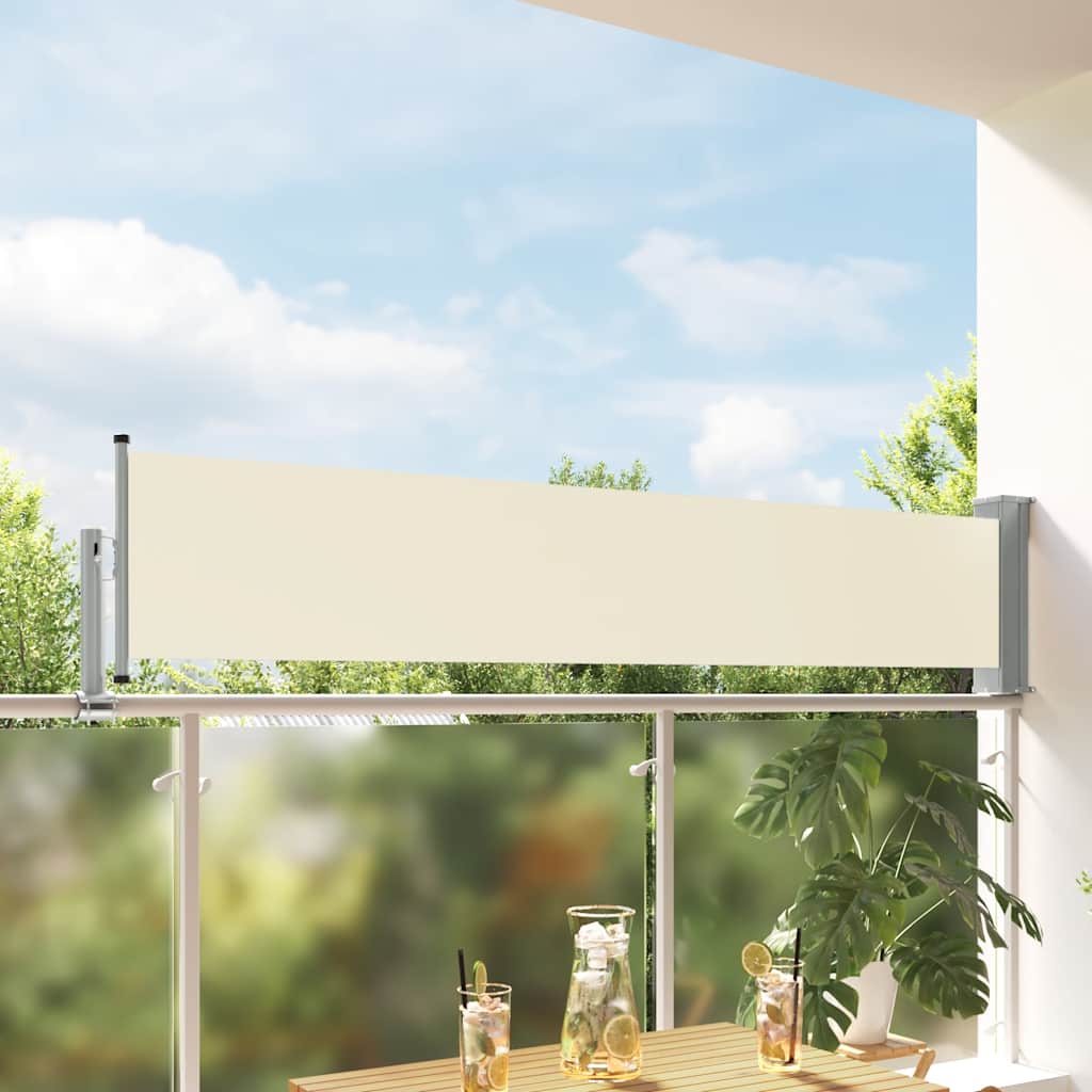 Seitenmarkise 60 x 300 cm 100% Polyester Eisen Stahl