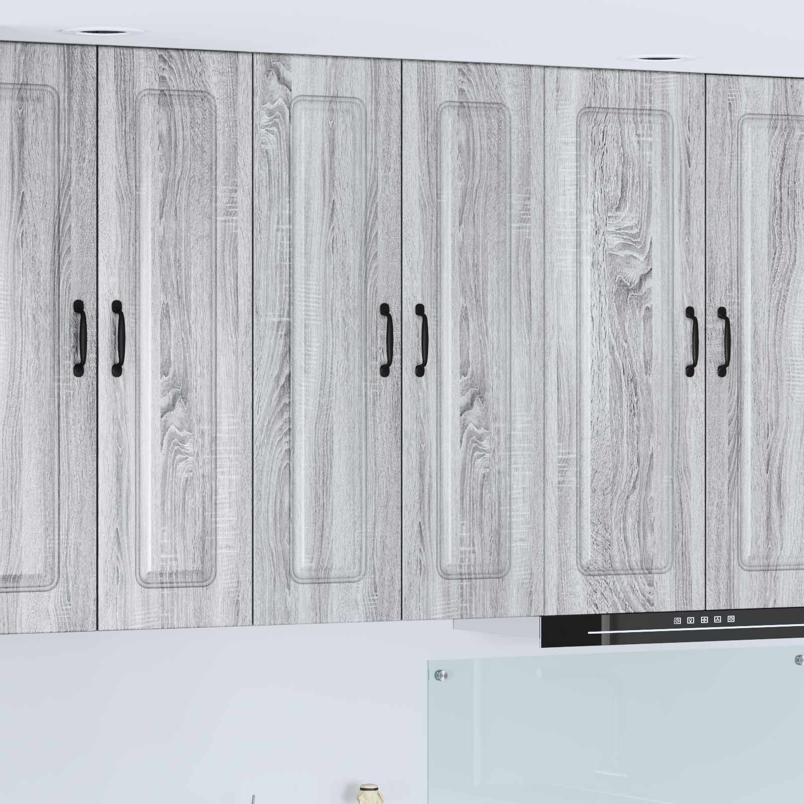 Herdumbauschränke 2 Stk. Kalmar Weiß Holzwerkstoff