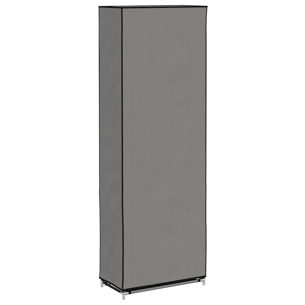 Schuhschrank mit Abdeckung Cremeweiß 57 x 29 x 162 cm Stoff