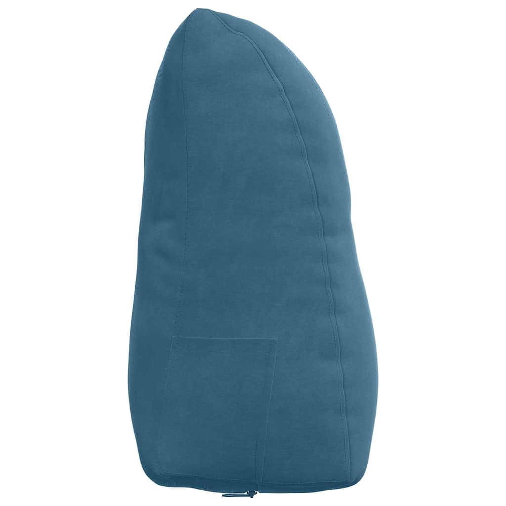 Rückenkissen Blau 45 x 24 x 50 cm Samt