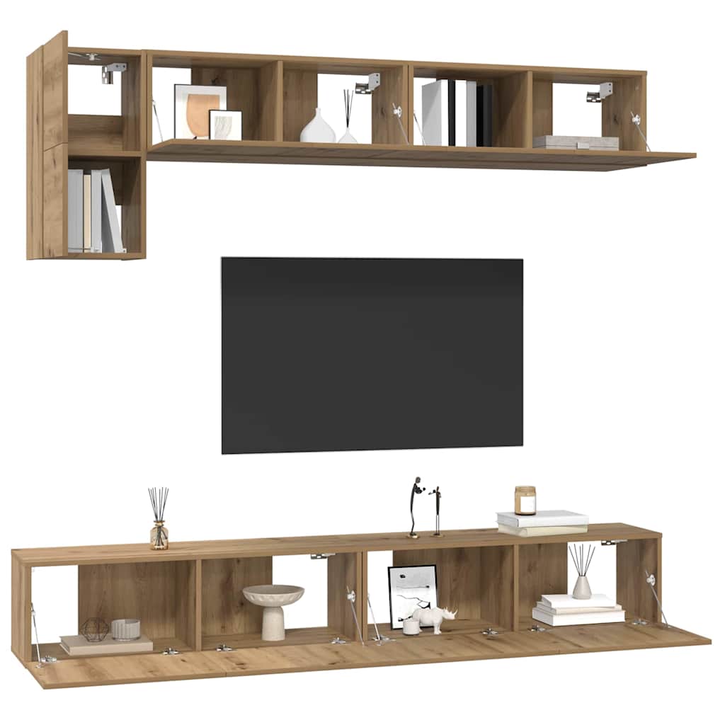 5-tlg. TV-Schrank-Set Weiß Holzwerkstoff
