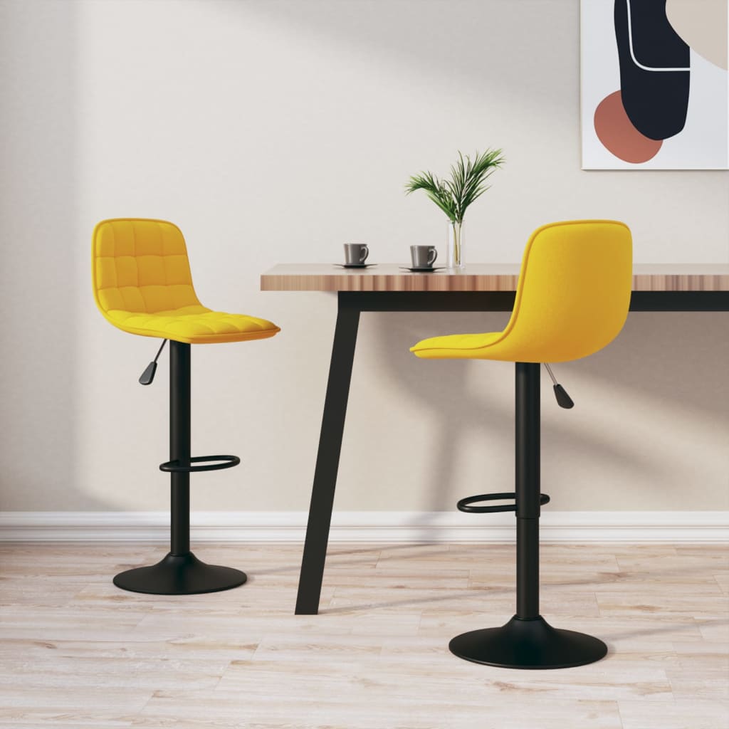 Barhocker 2 Stk. Hellgrün Samt