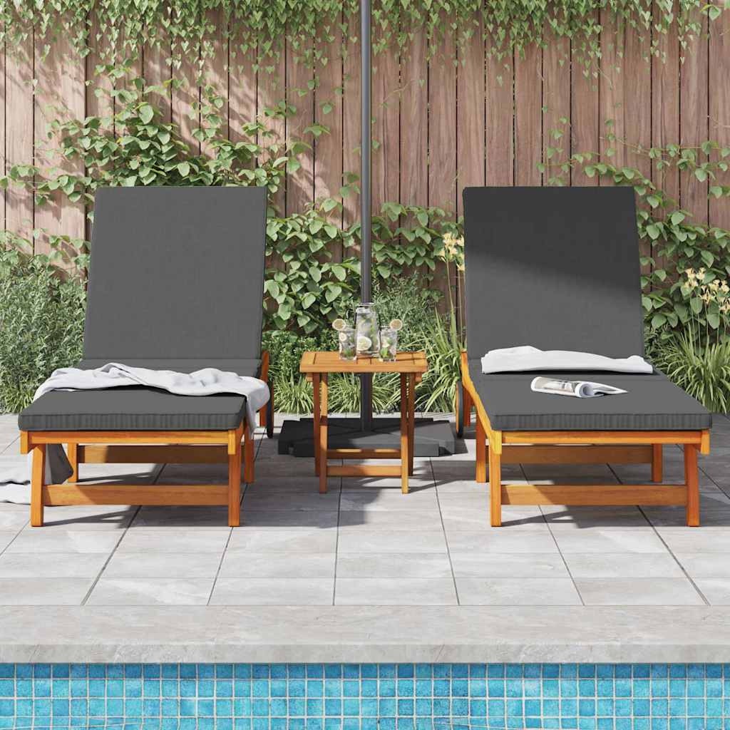 Sonnenliege Akazie Massivholz