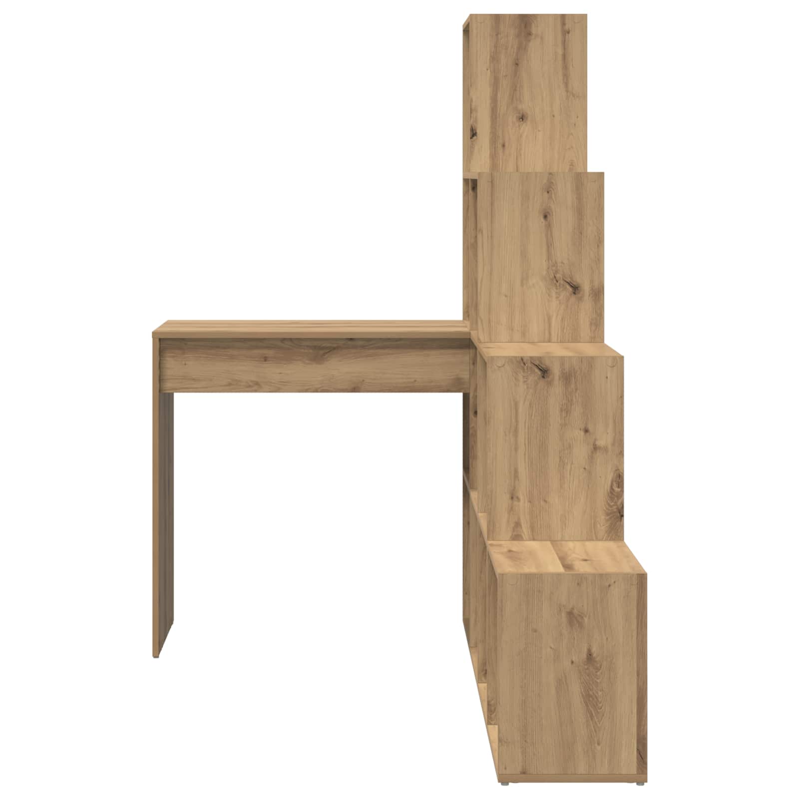 Eck-Schreibtisch Schwarz Eichen-Optik 101,5 x 149,5 x 149,5 cm