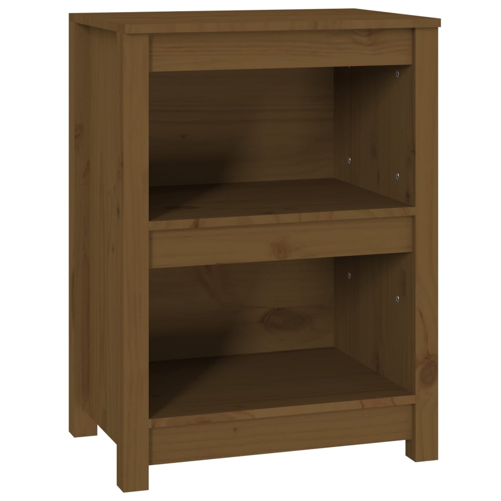 Bücherregal Grau 80x35x68 cm Massivholz Kiefer