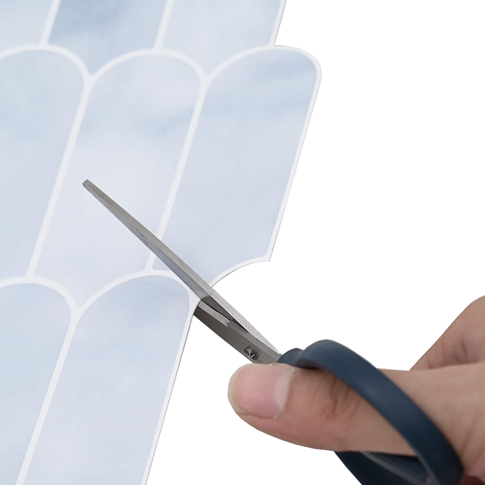 Federfliese 10 pcs Grau Marmor 30 x 30 cm Polyurethan und PET