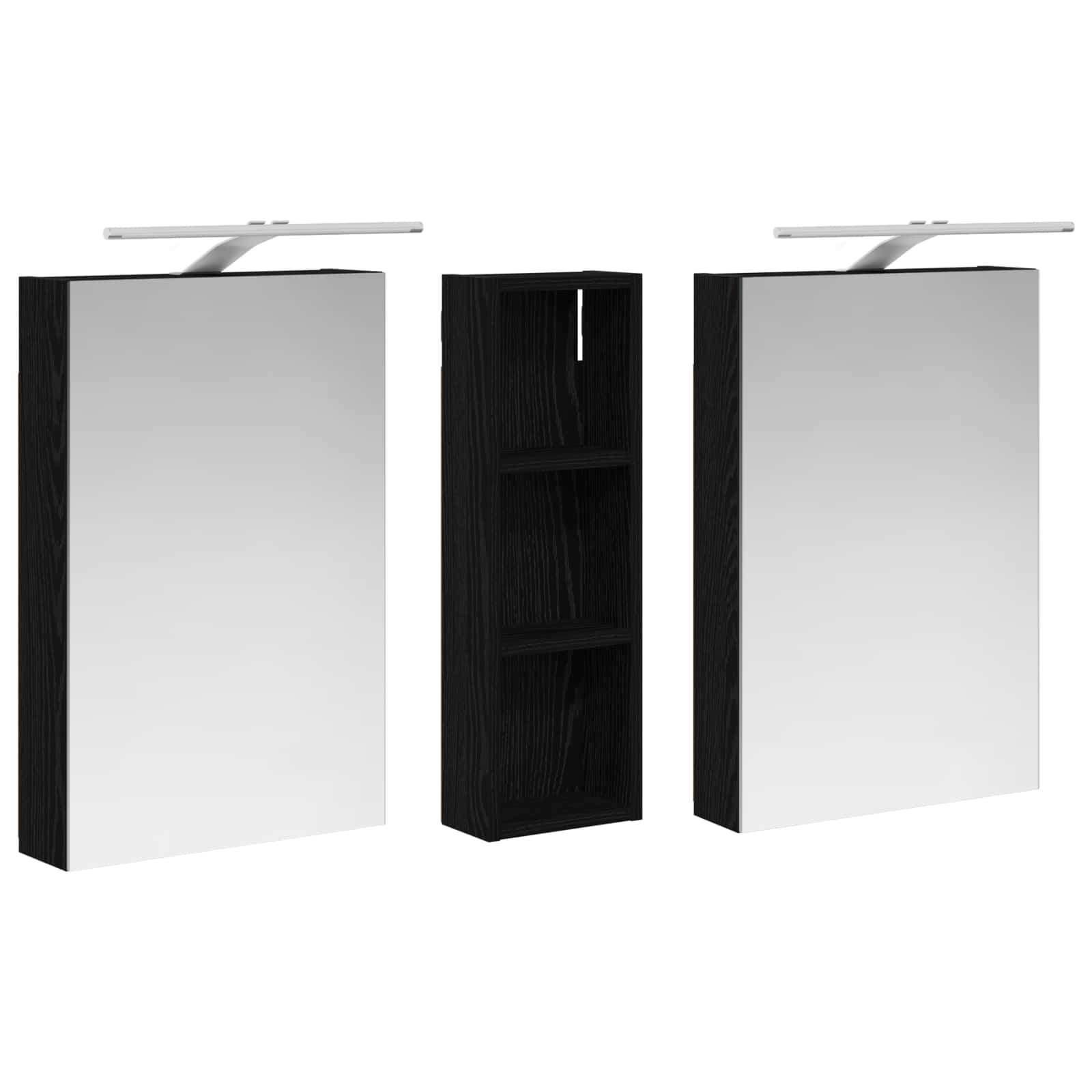 Badezimmerschrank-Set 3 pcs 80 x 10,5 x 50 cm Holzwerkstoff