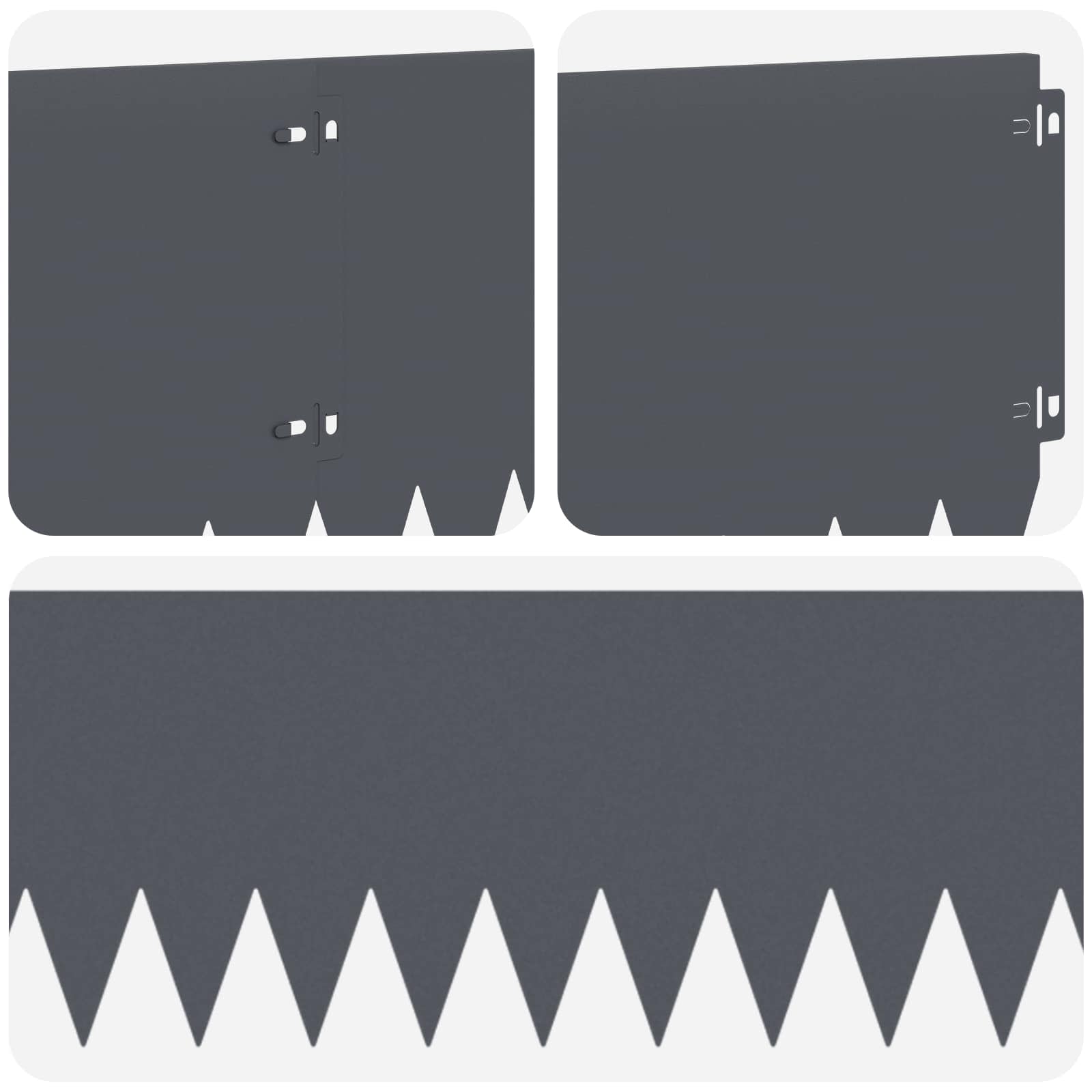 Raseneinfassung 10 pcs 103 x 10 cm Stahl Schwarz