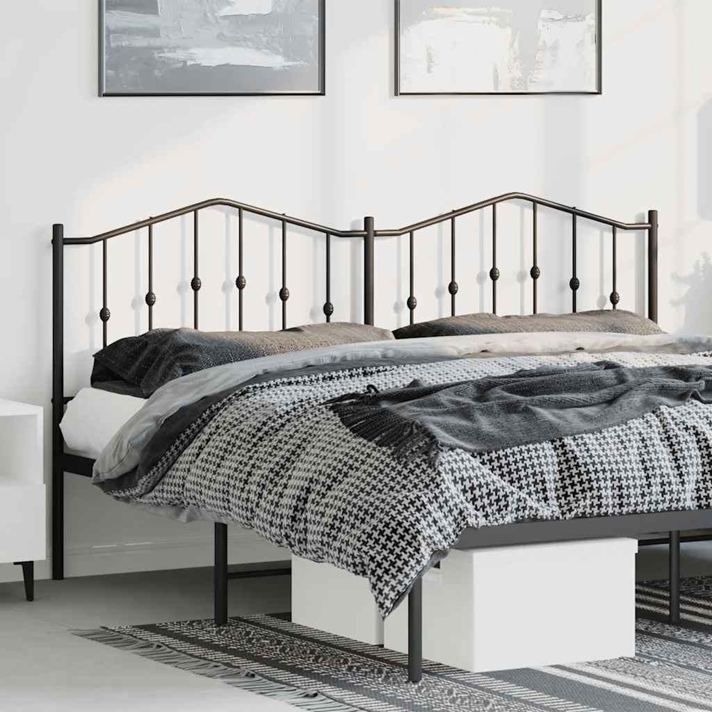 Ersatz-Kopfteil Metall Schwarz 90 cm