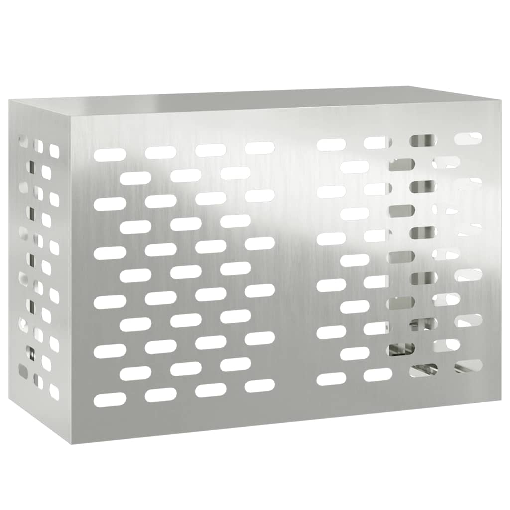 Klimaanlagenabdeckung Schwarz 90 x 40 x 60 cm Stahl