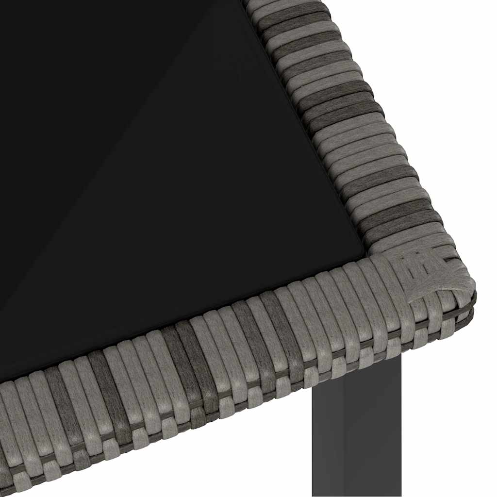 Garten-Esstisch Schwarz 140x70x73 cm Poly Rattan