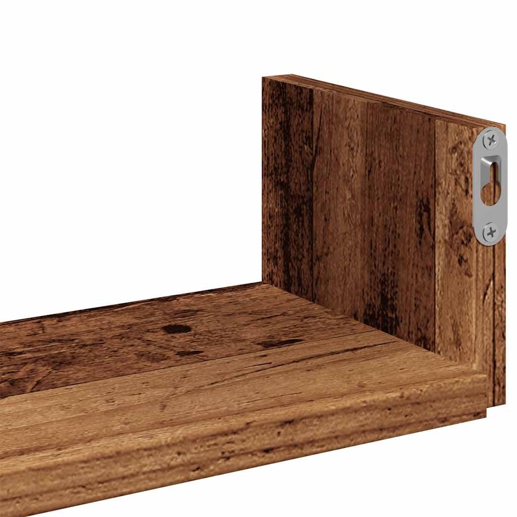 Wandregal 3 Stk. Weiß Holzwerkstoff