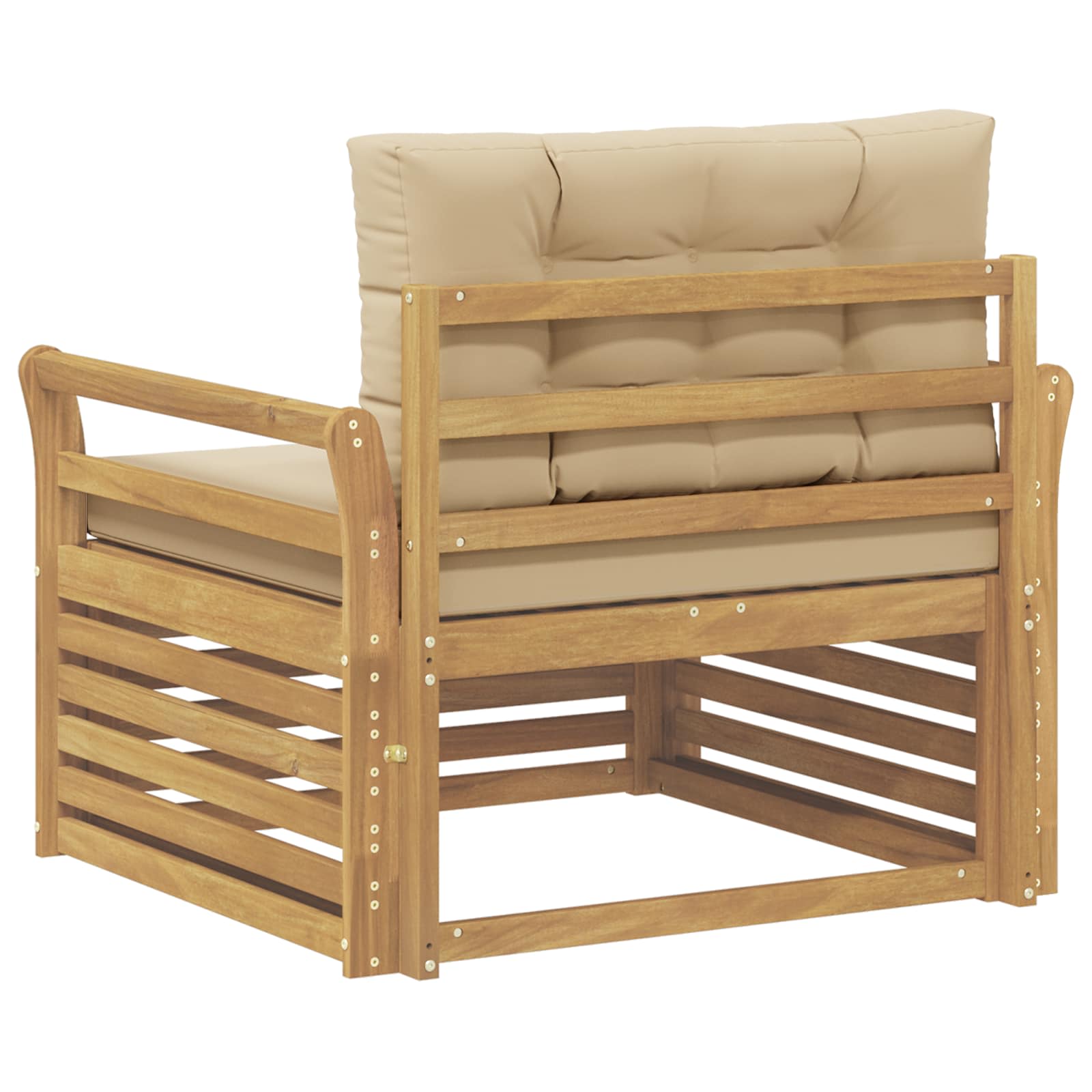 2 Stück Outdoor-Sofa Natur