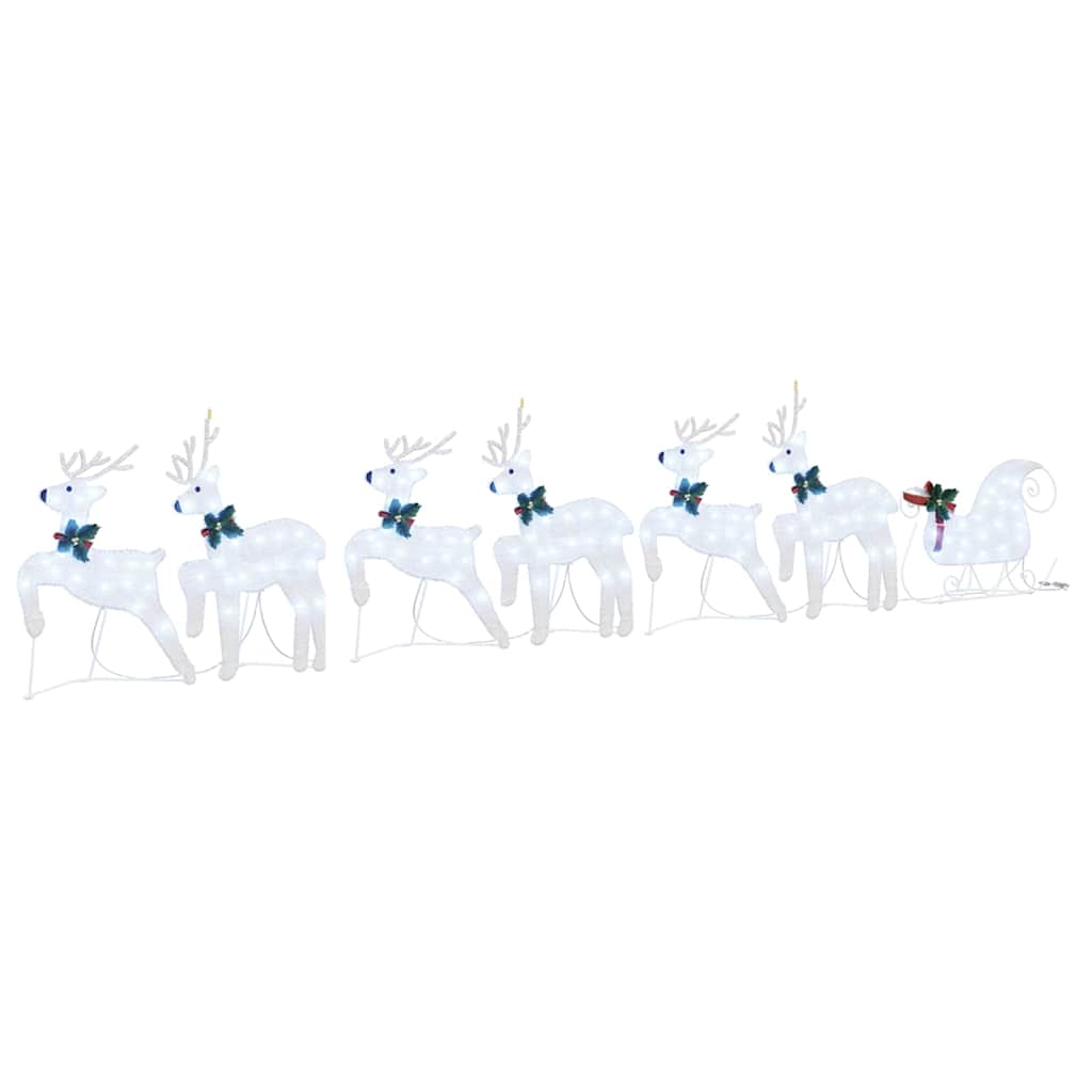LED Rentiere 5 pcs Gold Stoff