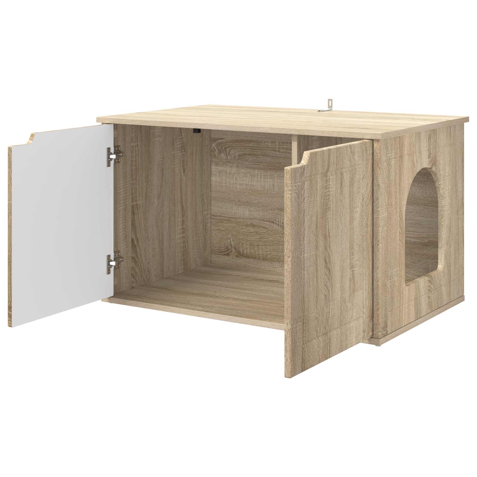 Katzenhaus Weiß 85 x 55 x 50,5 cm Holzwerkstoff