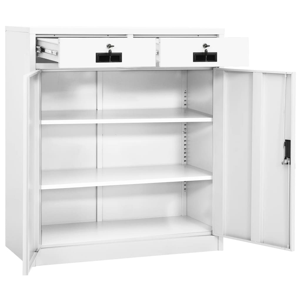 Büroschrank mit Pflanzkasten Anthrazit 90x40x125 cm Stahl