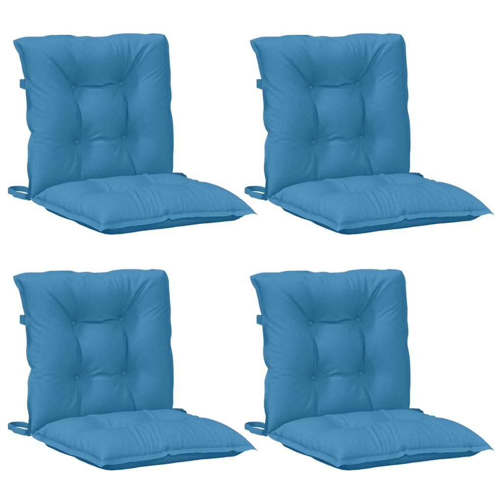 Niedriglehner-Auflagen 2 Stk Melange Anthrazit 100x50x7cm Stoff