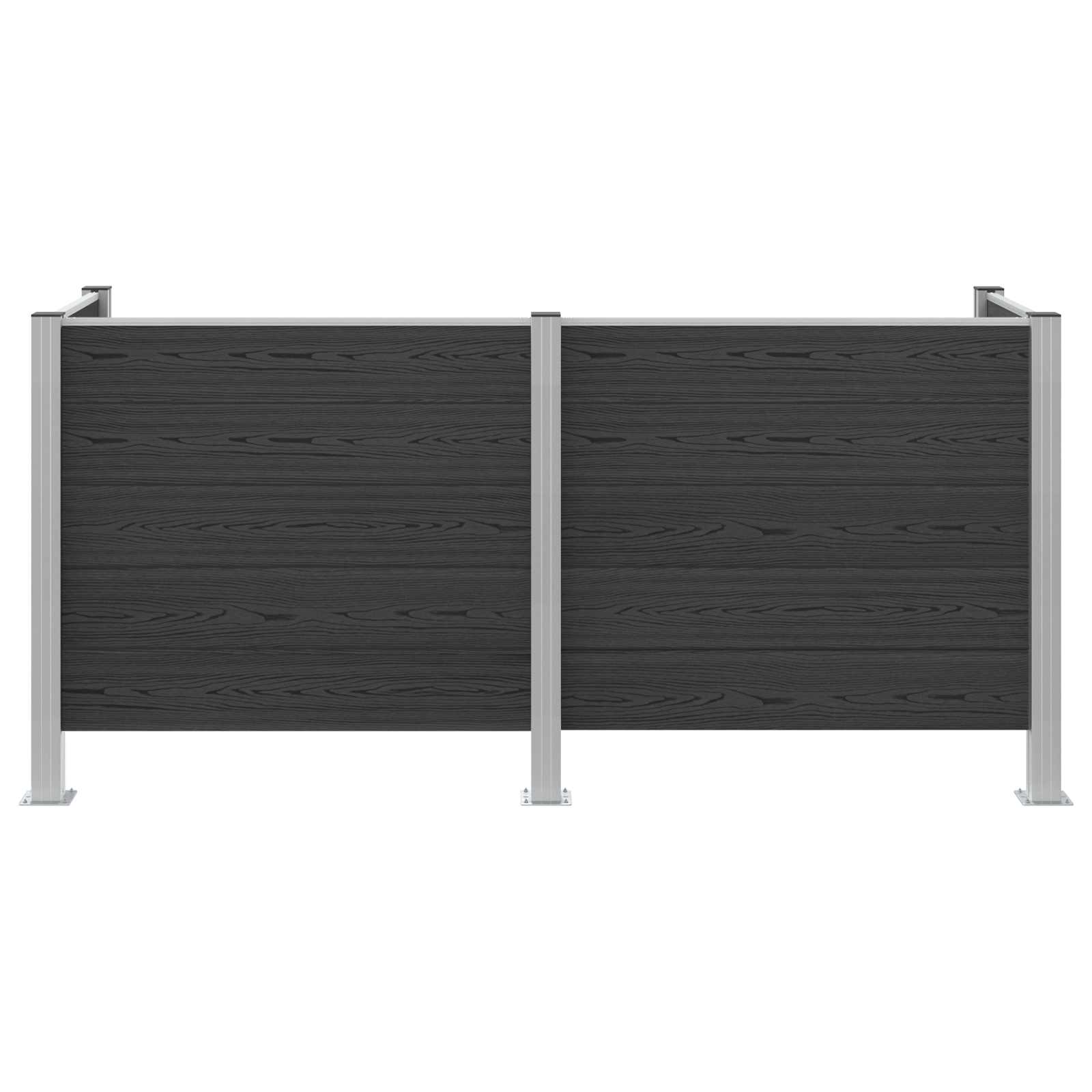 Mülltonnenzaun Braun 161 x 85 x 115 cm Aluminium und WPC