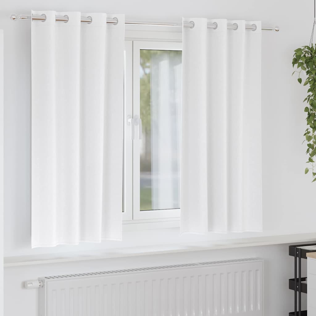 Verdunkelungs-Vorhänge mit Ringen 2 pcs Beige 140 x 140 cm