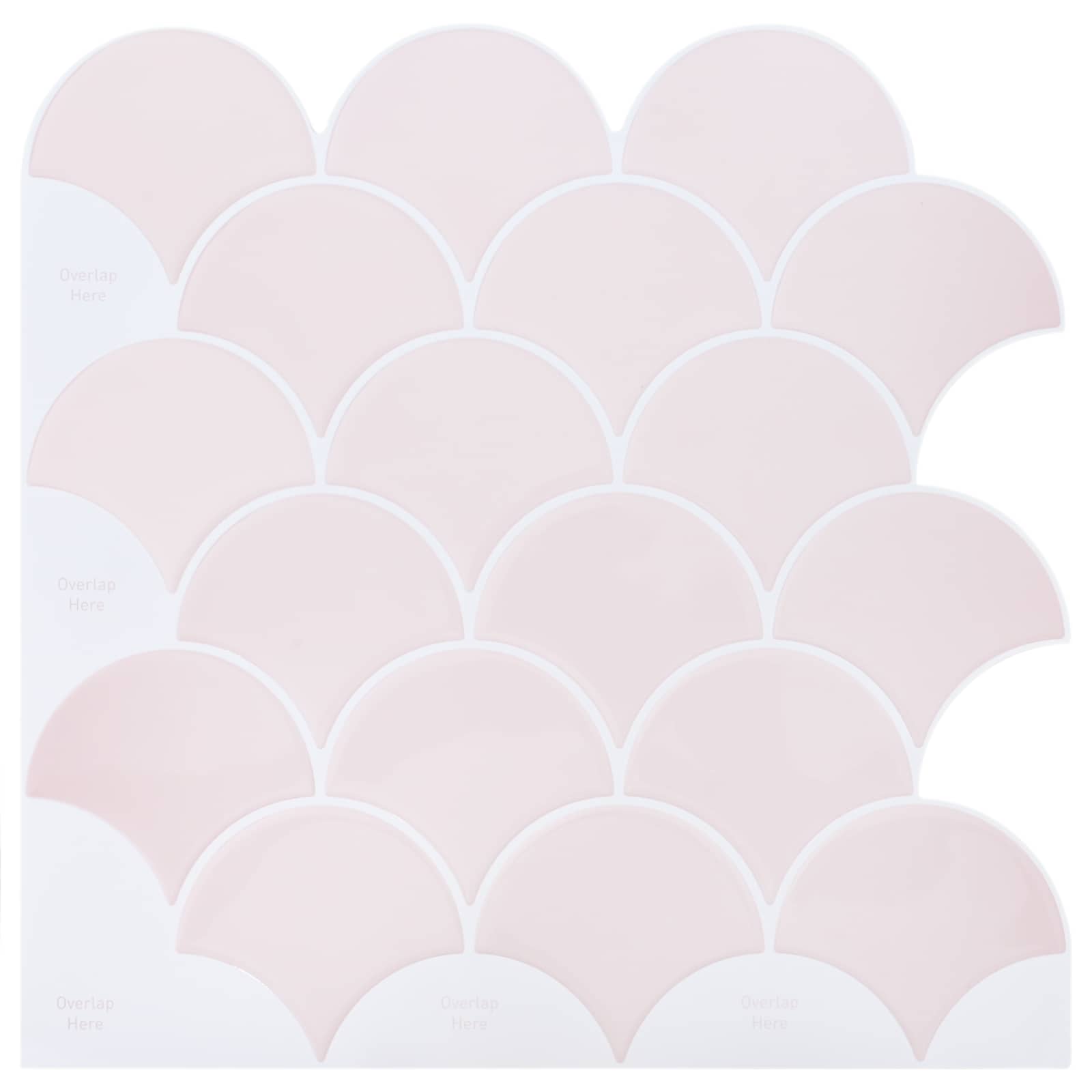 Fischschuppen Fliese 10 pcs Weiß 30 x 30 cm Polyurethan und PET