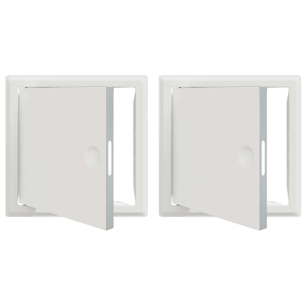 Zugangsklappe 2 pcs Weiß 23 x 23 x 3 cm Stahl