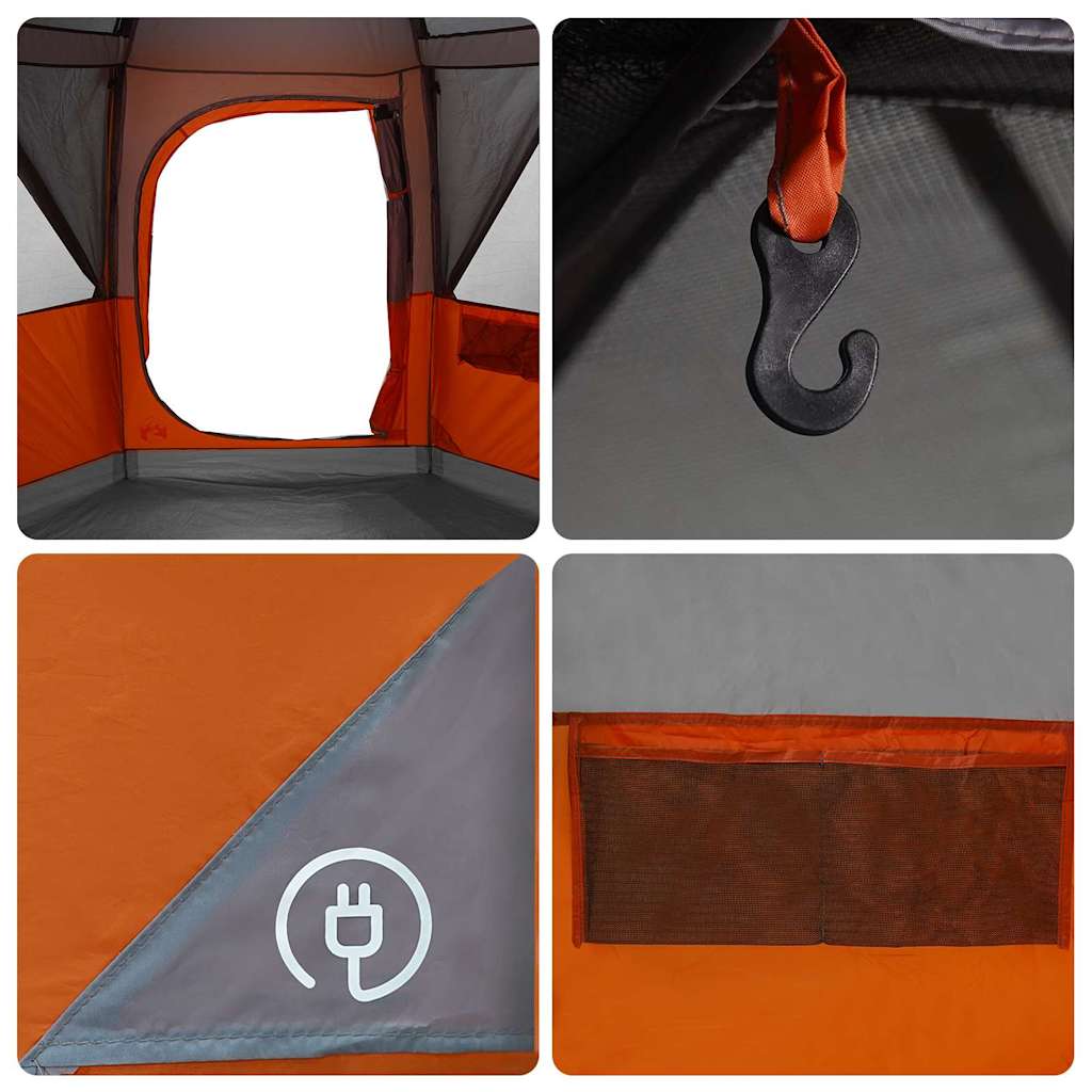 Cabin Zelt 3-Personen mit Dach Grün und Weiß 320 x 320 x 203 cm