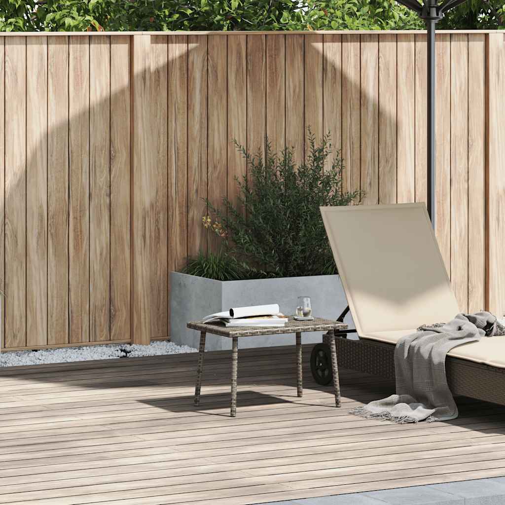 Garten-Couchtisch Rechteckig Schwarz 40x40x37 cm Poly Rattan