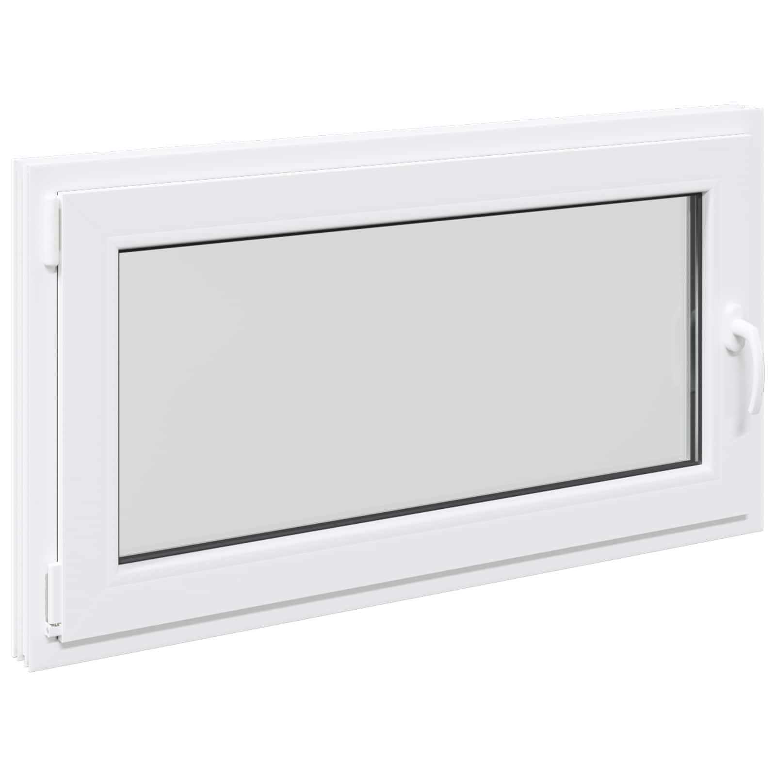 Kellerfenster RISOR 50 x 50 cm PVC und Glas Weiß