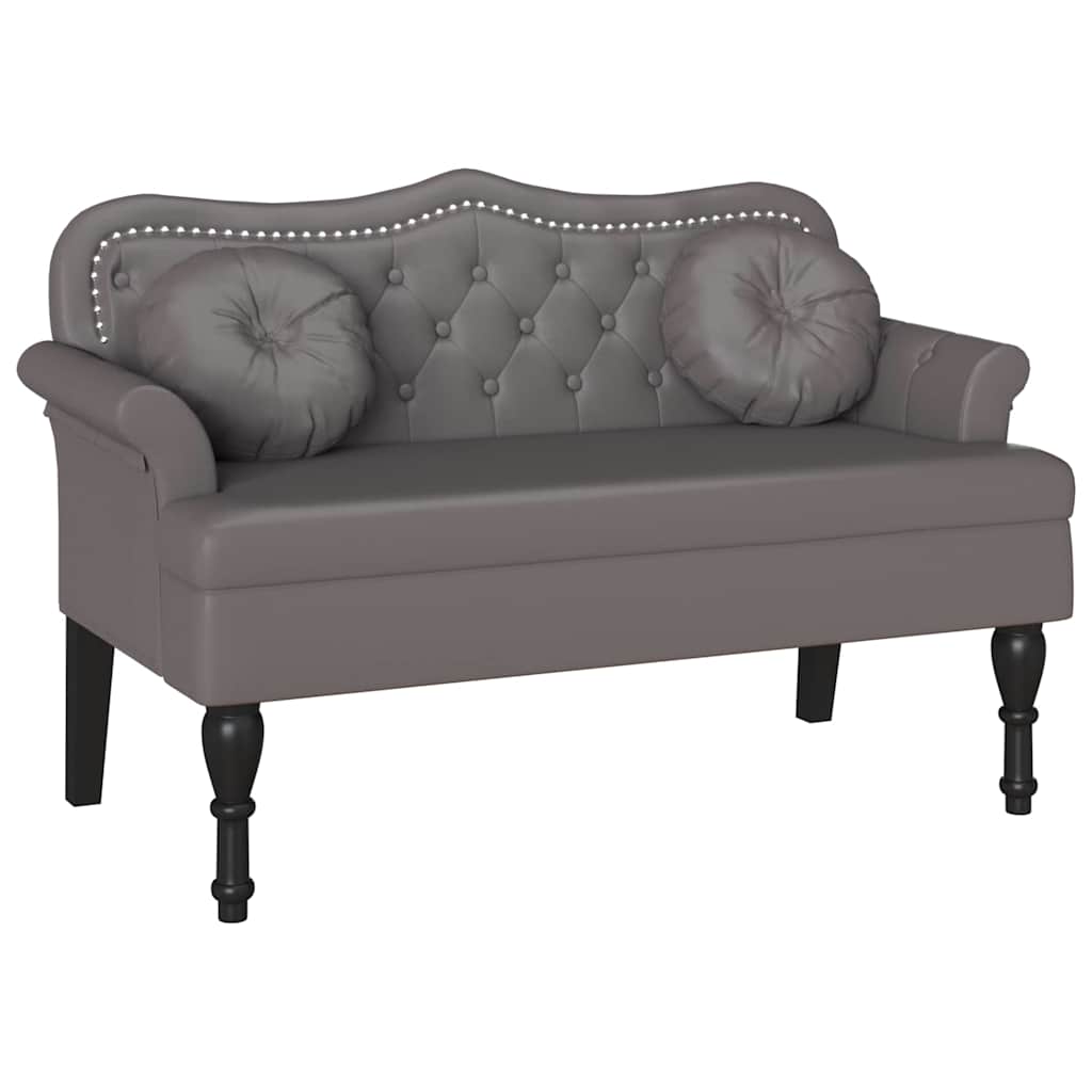 Chesterfield Bank Creme 120,5 x 65 x 75 cm Kunstleder