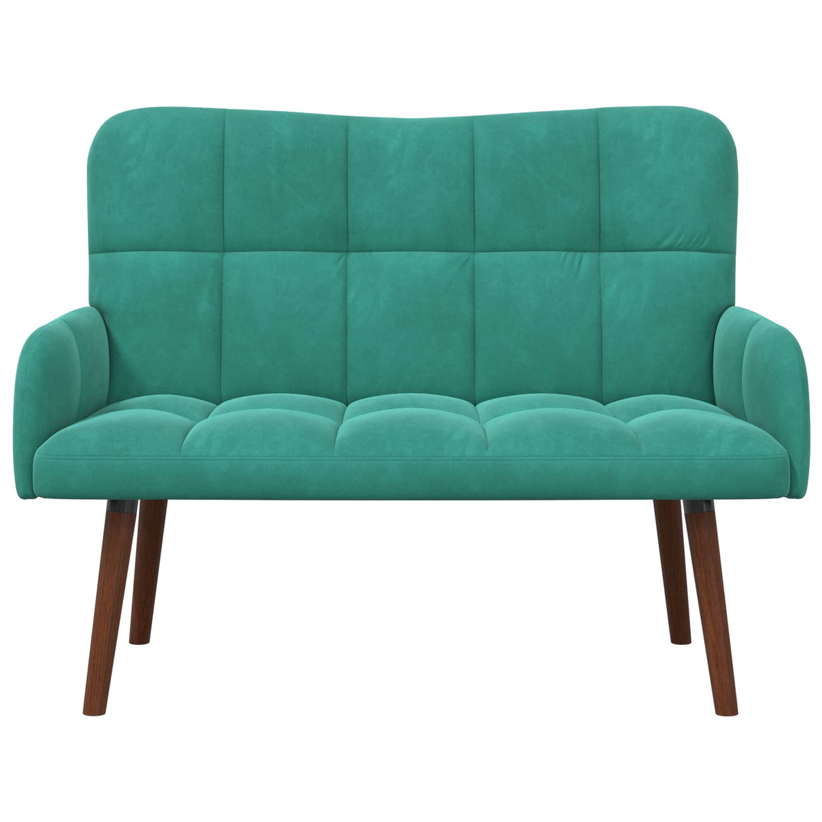 2-Sitzer Sofa Hellgrau 115 x 61 x 87 cm Samt (V)