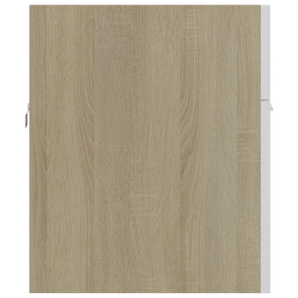 2-tlg. Badmöbel-Set Weiß Holzwerkstoff