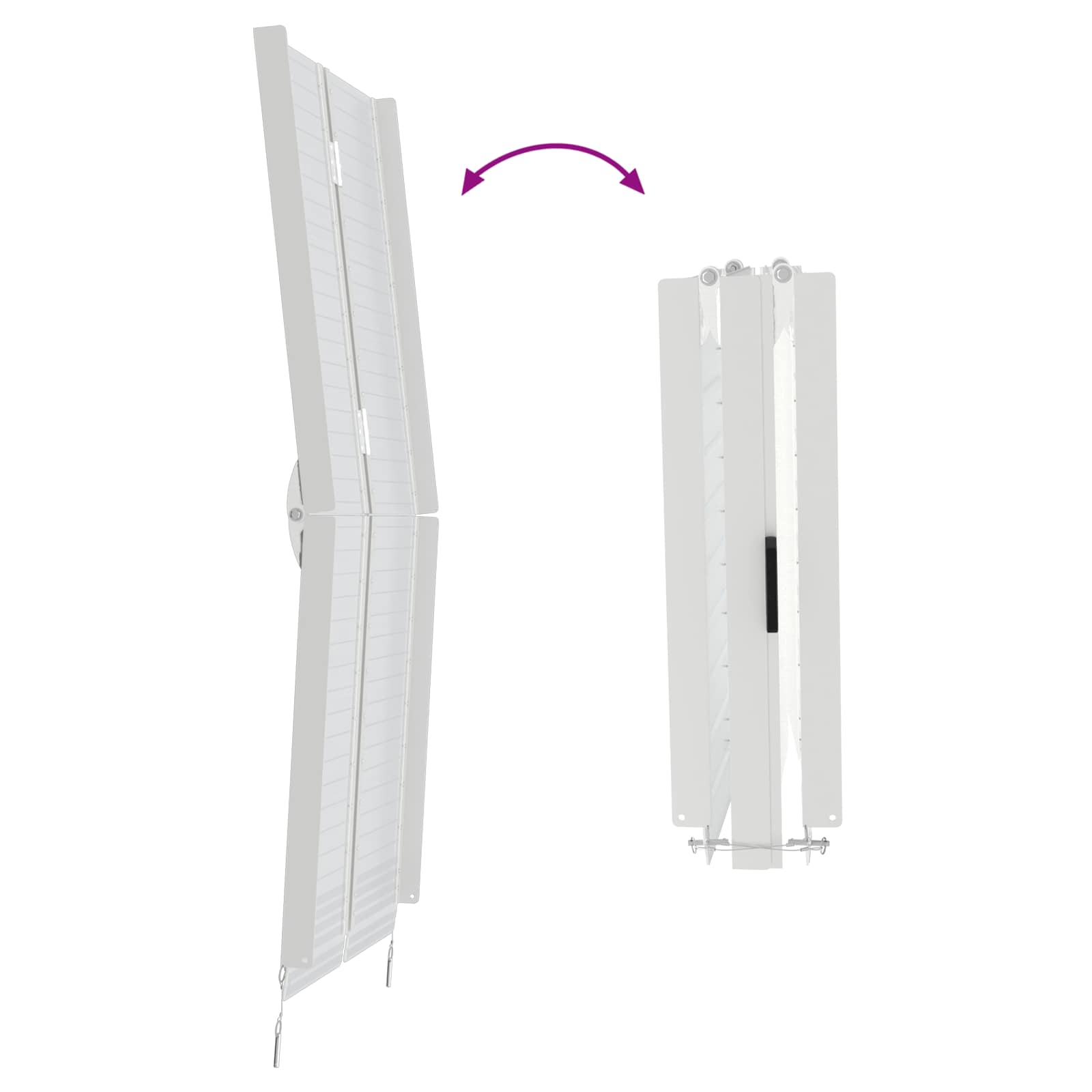 Rampe für Rollstühle 270 kg Silber 62 x 73 x 5 cm Aluminium