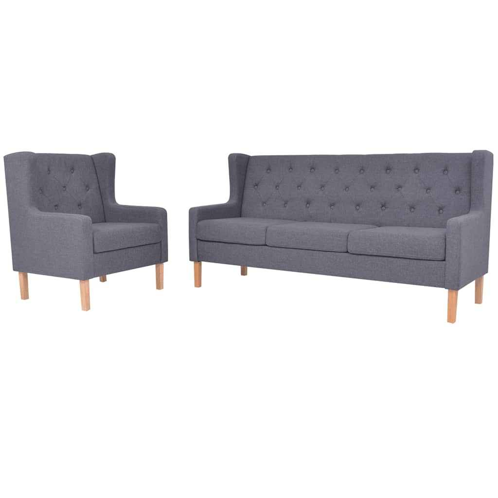 2-Sitzer Sofa Stoff Cremeweiß