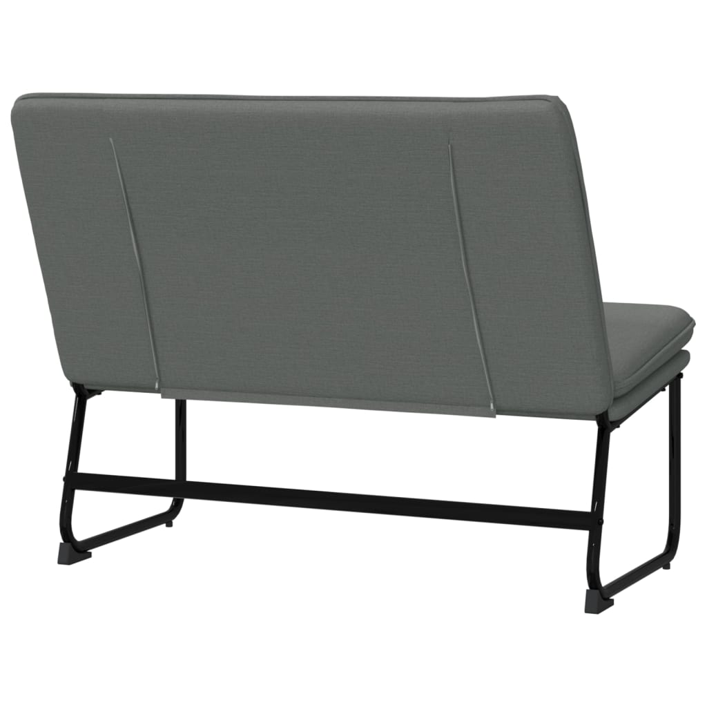 Sitzbank Hellgrau 100x75x76 cm Stoff