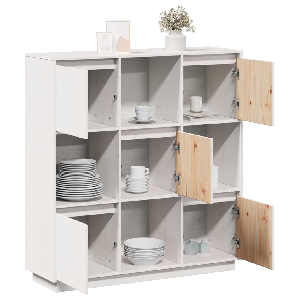 Highboard 110,5x35x117 cm Massivholz Kiefer