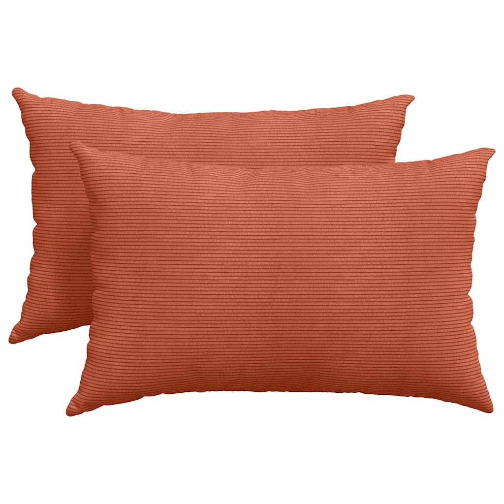 Sofakissen 2 Stück Hellgrau 50 x 30 cm Cordstoff