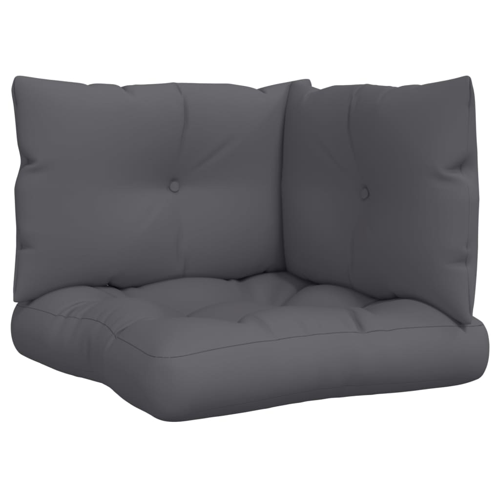 Palettenkissen 3-tlg. Taupe Stoff