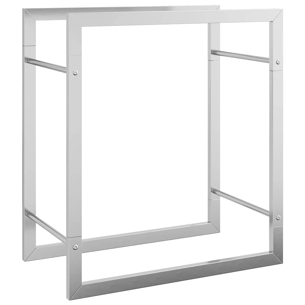 Brennholzregal 50x28x94 cm Edelstahl