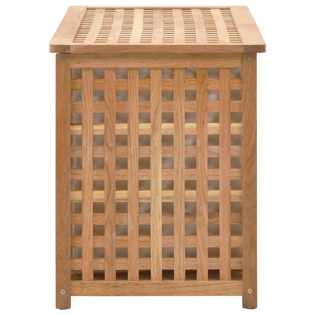 Wäschekorb 39x39x65 cm Massivholz Walnussholz