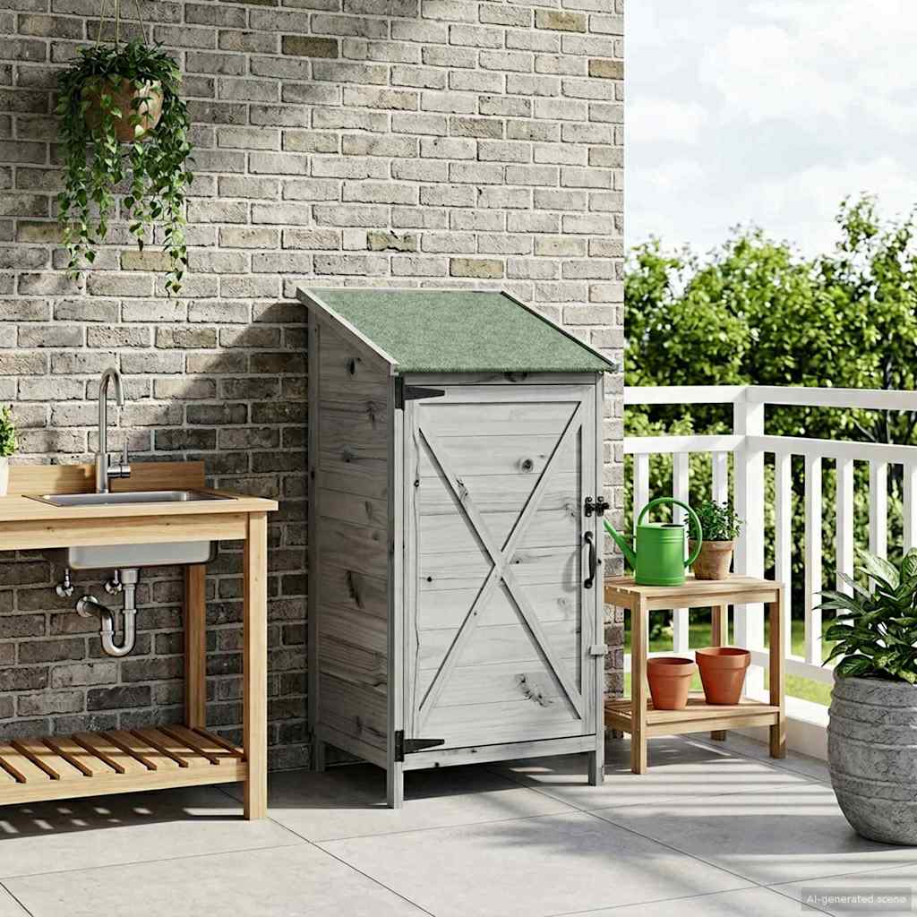 Gartenschuppen Natur 59,5 x 56 x 113,5 cm Massivholz aus Fichte