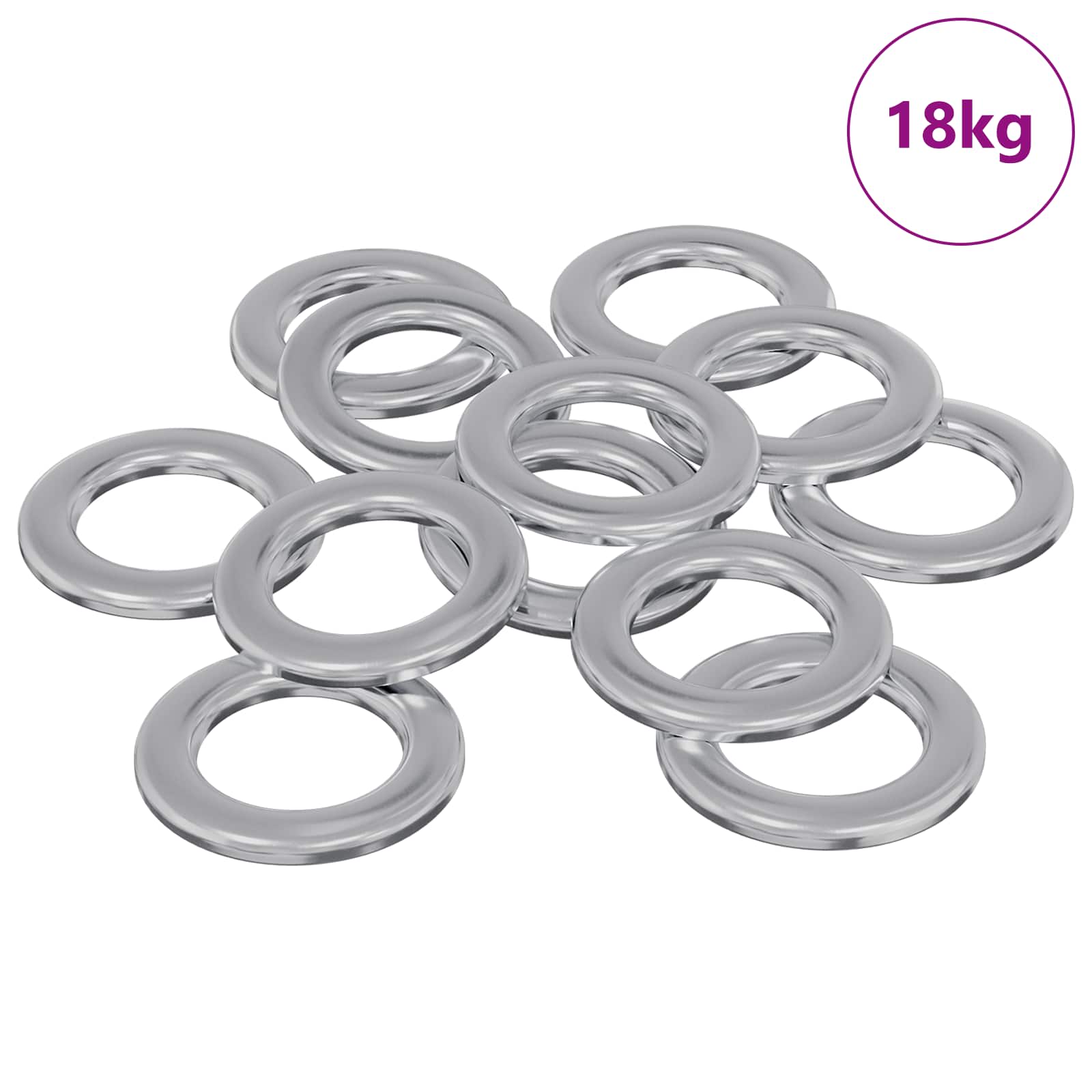 Unterlegscheiben 2 pcs Silber 10 x 10 x 0,8 mm Eisen