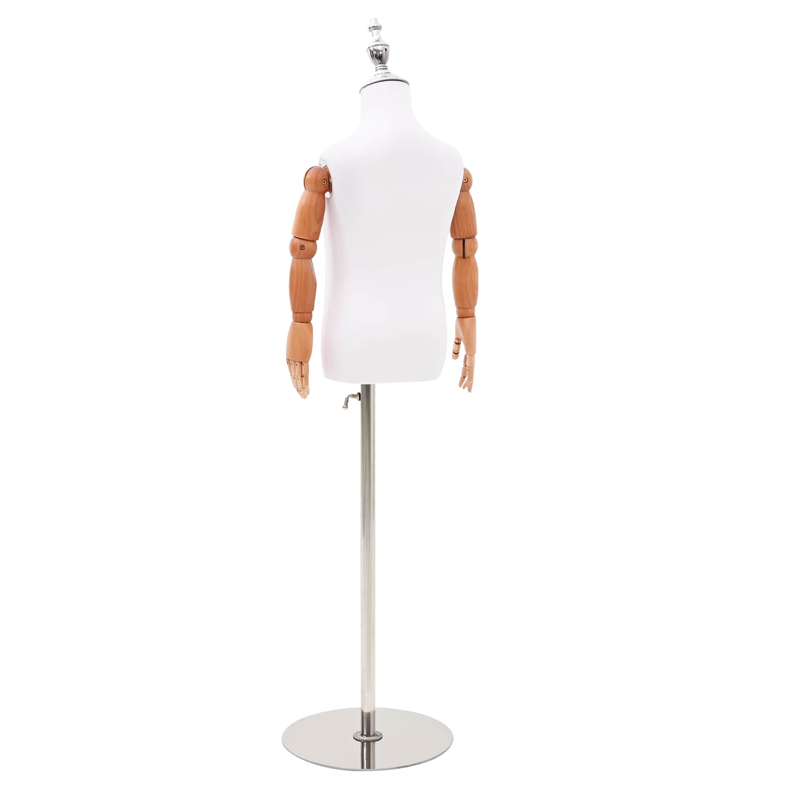 Verstellbares 120-150 cm Mannequin mit Basis Unisex PP Weiß
