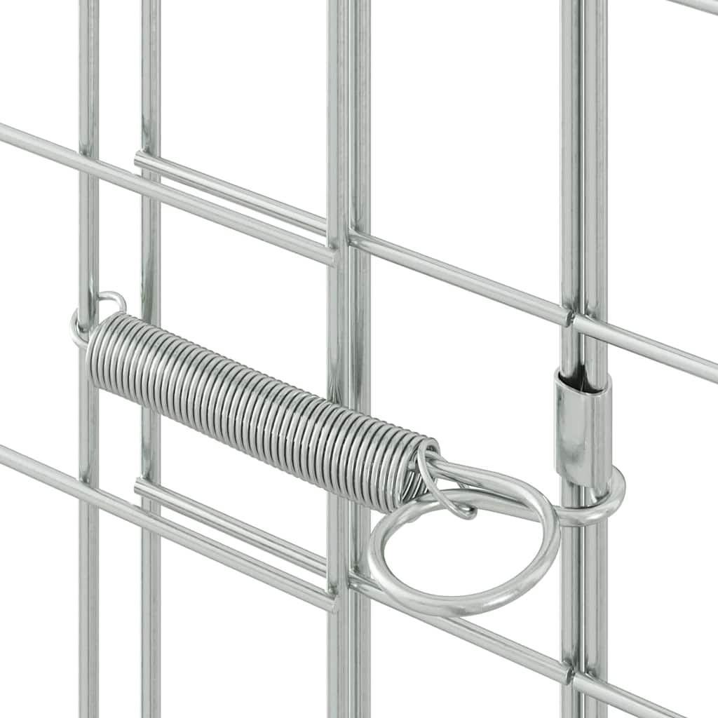 Hühnerkäfig 2 pcs Silber 600 x 100 x 210 cm Verzinkter Stahl