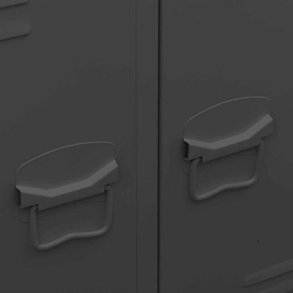 Kleiderschrank Metall Industrie-Stil 67 x 35 x 107 cm Schwarz